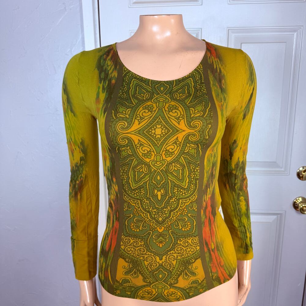 AMB Second Skin Women's Shirt One Size Tie Dye Crew neck Nylon Long Sleeve P30